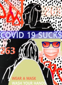 bus drawing (12) wear a mask poster 2